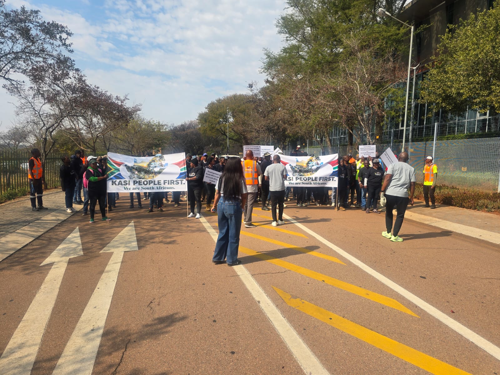 Kasi People's First members gathered during a public action in Ekurhuleni